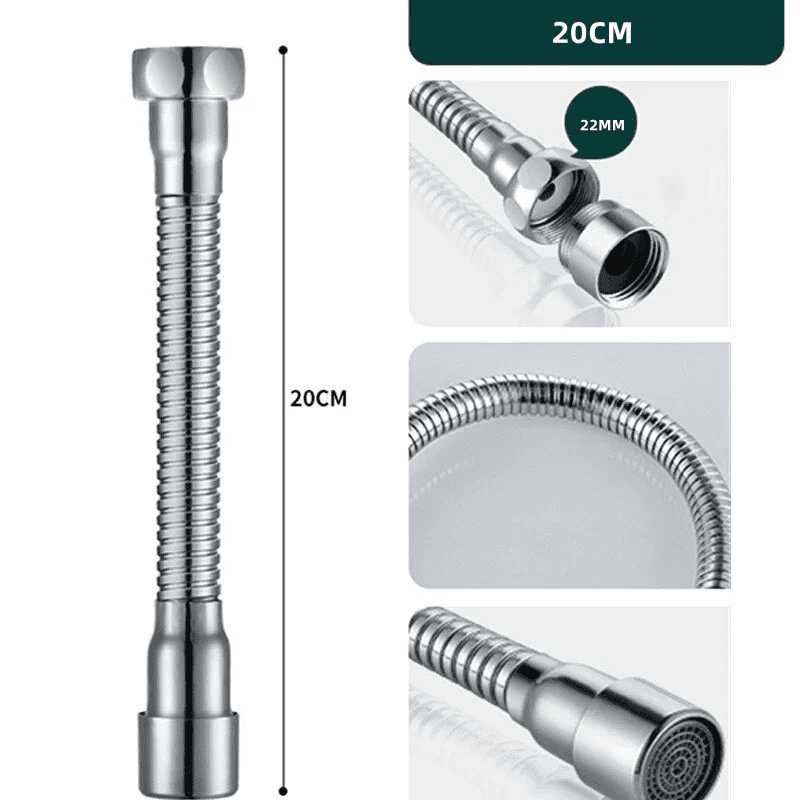 Flexibele draaibare kraanverlenging waterbeluchter - Zilver 6 3db2577c ecba 4e00 b416 4a9d1f22c600