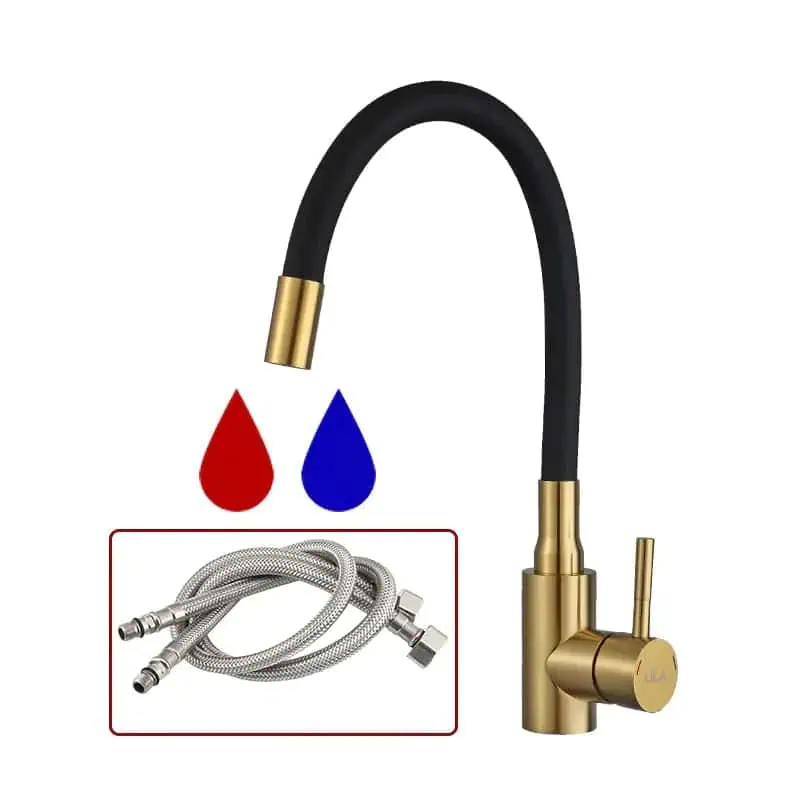Flexibele gekleurde keukenkraan mengkraan - Goud image9 8ba002bd a4d6 4ce9 ae04 e388e44f9039