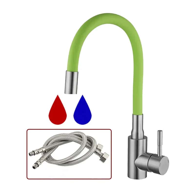 Flexibele gekleurde keukenkraan mengkraan - Zilver image16 3dfbe9d2 fec8 4f38 bdd0 57f5dcc234f3