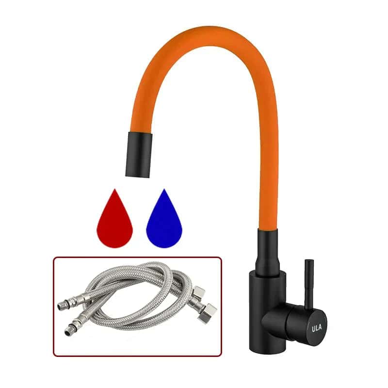 Flexibele gekleurde keukenkraan mengkraan - Zwart image6 356c3483 4534 4dbd a45f a546b474dceb
