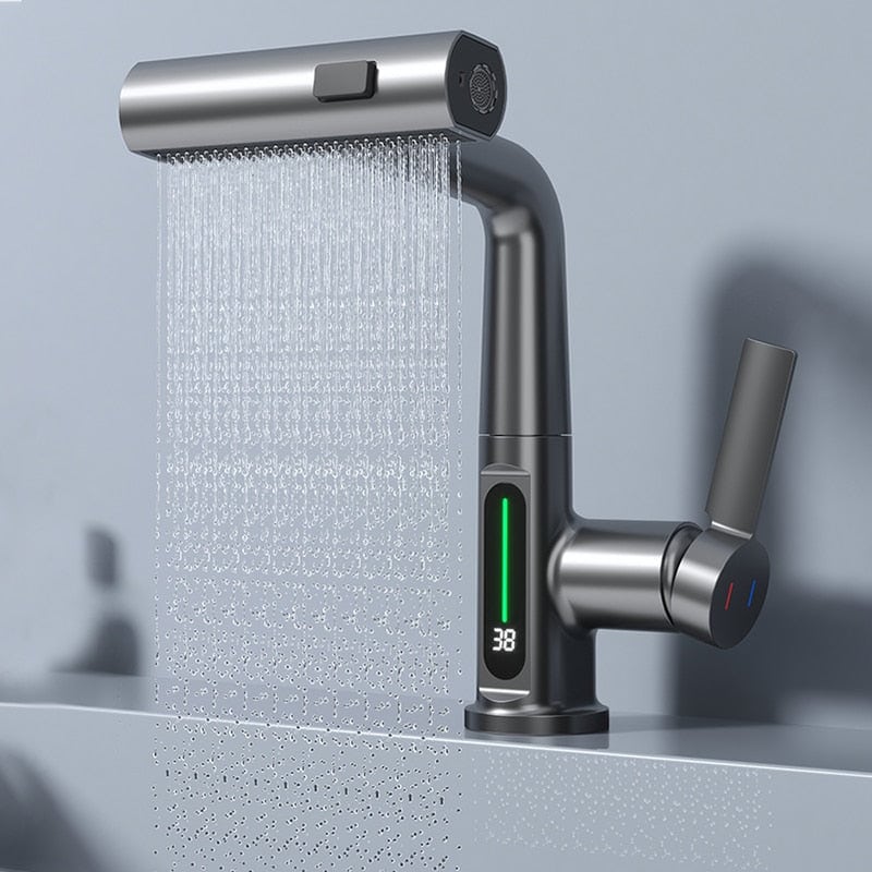 Gootsteenkraan met digitale temperatuurweergave, flexibele waterval - Zilver s2c474351393b4996882ed6438260e1a9s 83b5fe1a 894c 495a 85b9 b314c020faa4