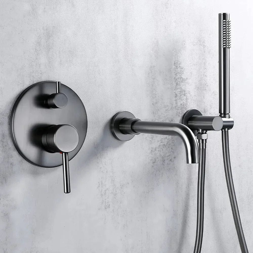 Inbouw badkraan met ronde handdouche - Zilver 1521545 4717a7a5 a75a 47b5 bfdd bcc24df8863f
