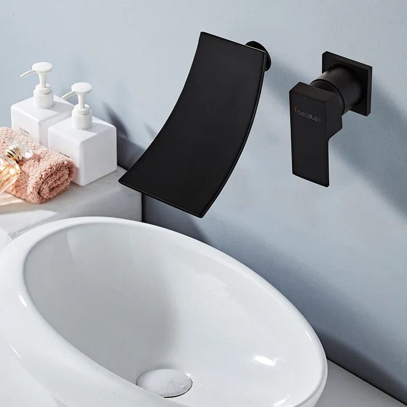 Inbouw wandkraan met watervaluitloop - Zwart - Messing h5c7baa8ffdb341e9b32789e353812ba5u 21b05e49 3d11 4355 9e37 f88aa5f7ce7e