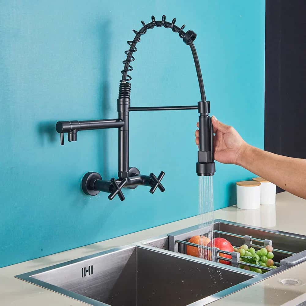 Inbouw wandmengkraan met handdouche voor keuken - Zwart - Messing h2ea7c819a978416c8fd7dac859418f1ep 5b8b10cb 825d 4bad ad67 b52997755c4e