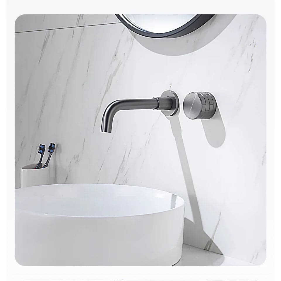 Inbouw wandmengkraan voor wastafel in badkamer - Zilver - Messing image25 copie3 5bf7174f 7076 44d7 a69d 013e9d2ee9bf