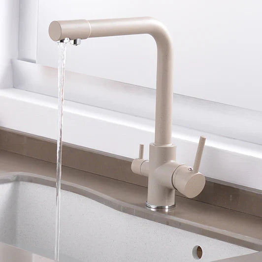Keukenkraan met 3-weg waterfilter - Beige gespikkeld - Messing 16 95129b07 cebc 468d 942a a130a37c21c9