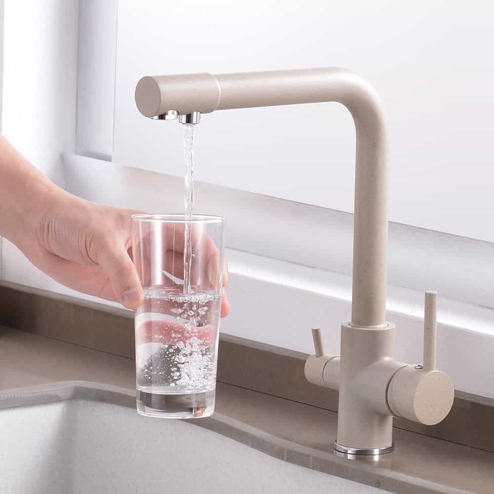 Keukenkraan met 3-weg waterfilter - Beige gespikkeld - Messing sc2dd118fcfa84496a6caec3cbb32eae5z 61a693dd a4b6 4df6 bcab a81d4dd30dd7