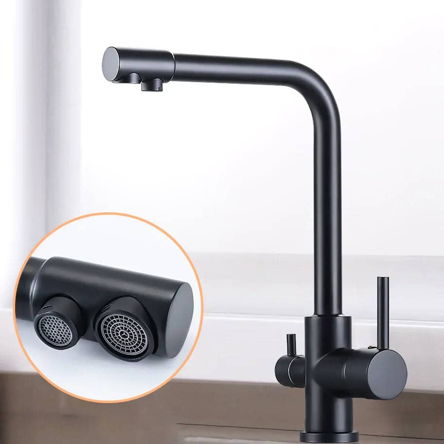 Keukenkraan met 3-weg waterfilter - Zwart - Messing 26 bfd4d914 67d6 475e 867e abbb05adf054