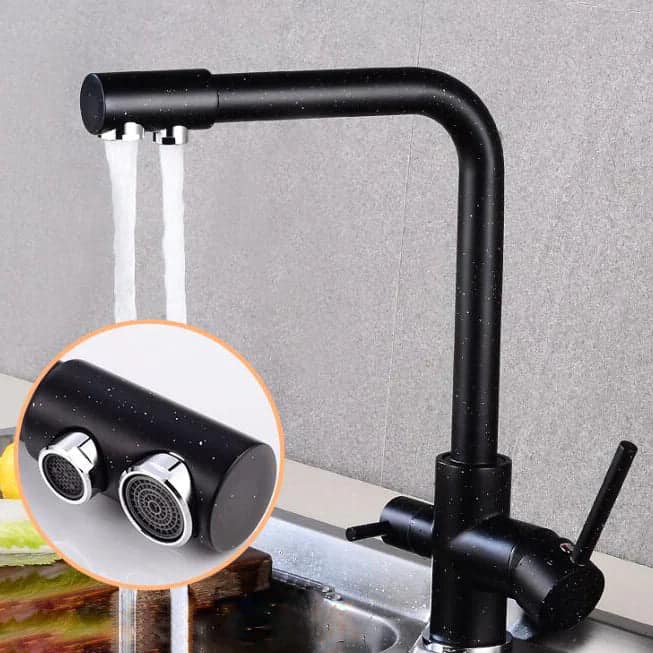 Keukenkraan met 3-weg waterfilter - Zwart - Messing 29 0b1ee96d aab8 43f0 881d 35e577a8a5ff