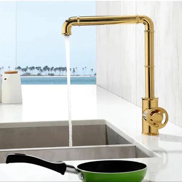 Keukenkraan met industrieel ontwerp - Goud - Messing h6e5a17ff83bf42c18340db988456dc35q 6ac2c9bc 15ce 4377 b20c 0fad61288899