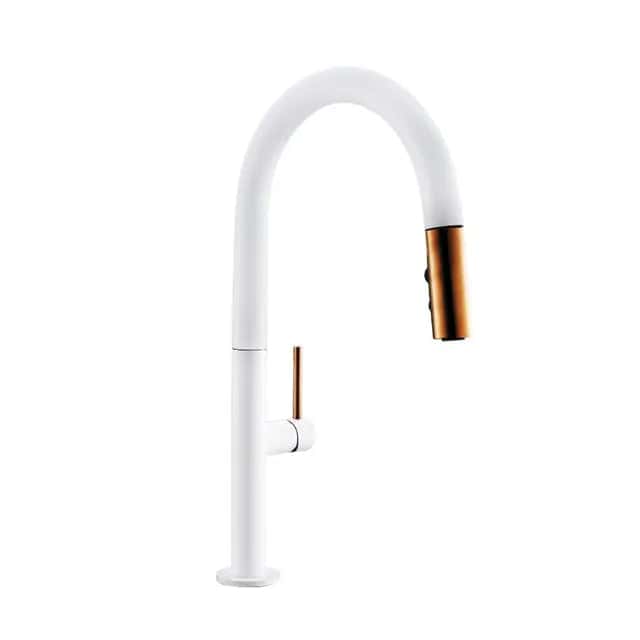 Keukenkraan met roze gouden handdouche - Wit - Messing htb1 1kwcvwg3kvjszfgq6ztspxaf 2db627d2 d8d5 4bf2 a073 5192cc377f79