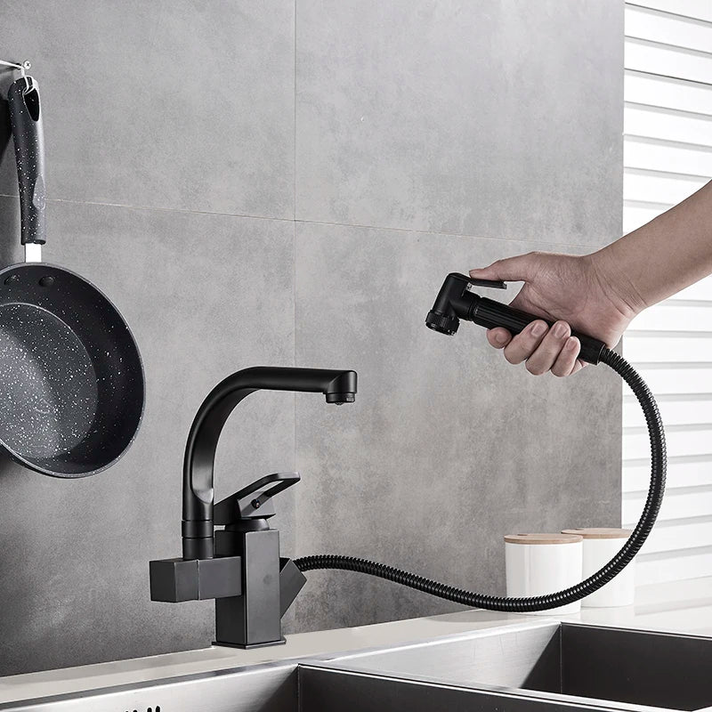 Keukenkraan ontwerp mengkraan flexibele sproeikop pistool - Zwart - Messing h840c44c50e1549e0ac1c6a48b25a069ae 564fbc45 8f93 48a1 89c4 b18ee47a1b3a
