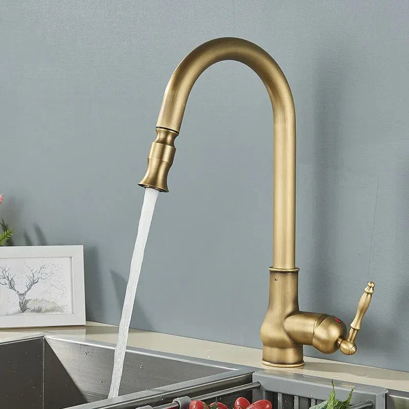 Keukenkraan retro flexibel uittrekbaar vintage - Goud - Messing h276843ba45d4440cb2fa8777a83b725cc ef6dea17 06ec 4a9b a723 c4ee3e7819bb