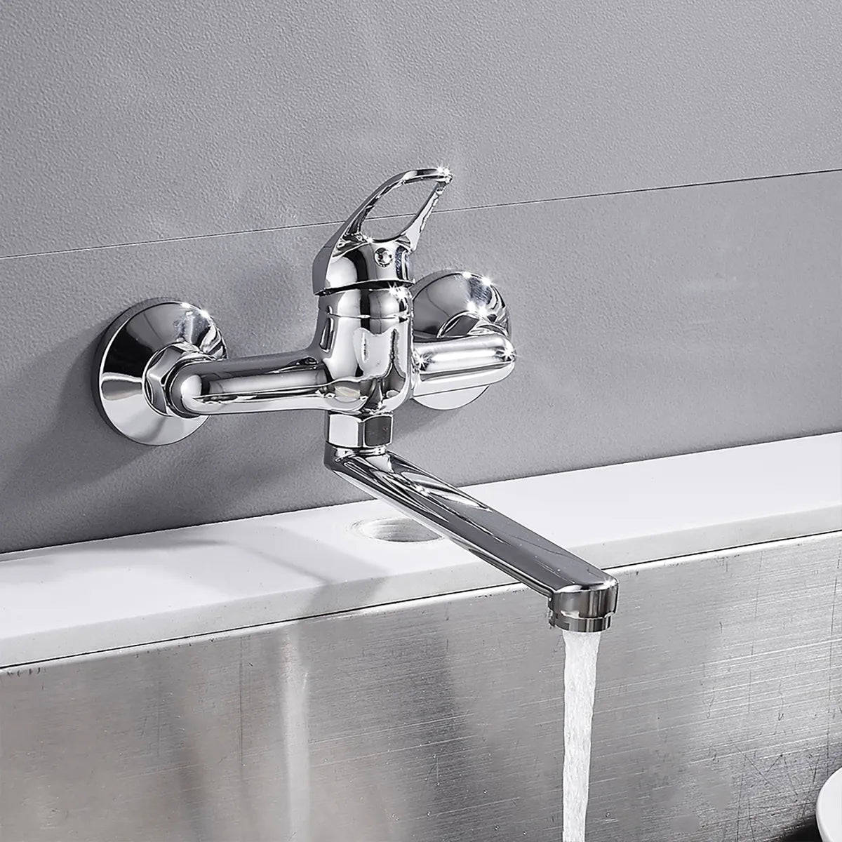 Keukenkraan wandgemonteerde mengkraan - Zilver - Messing sf65964516b8a497ab1ff55800faa4ec5z 0e3f5745 f64c 4ee8 a3c7 38814f589382