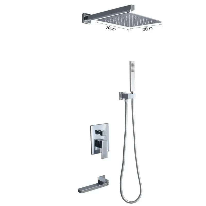 Kraan badkamer bad douchekolom handdouche - Zilver - Messing image9 14d8ab5f 5bc0 44e9 b620 2fcff8f18b87