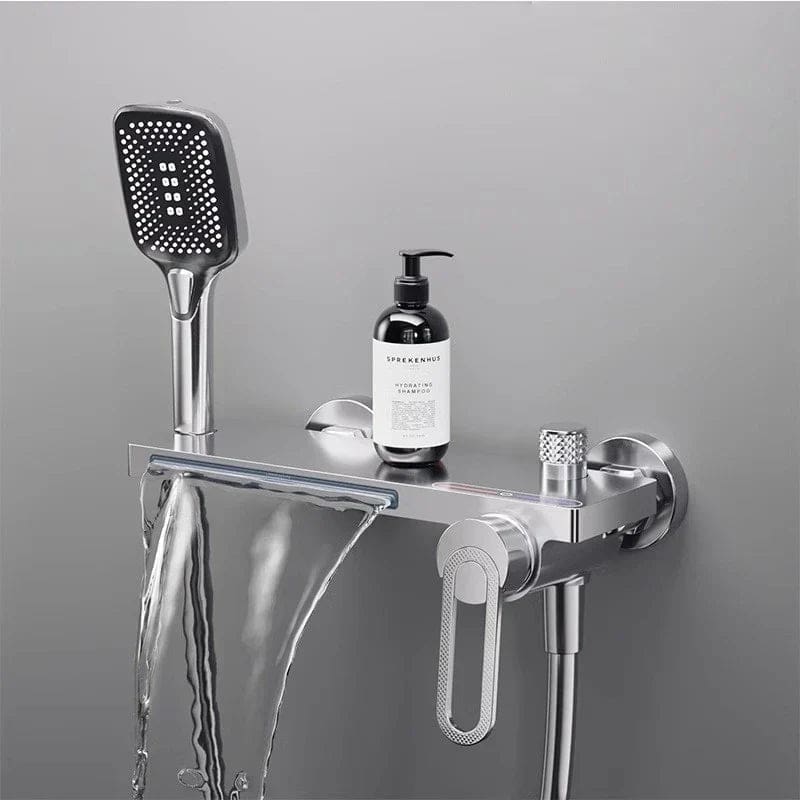 Kraan badkamer bad waterval handdouche - Zilver - Messing s139046ca675f4ea1868f735a84a63386a 9687147a 30b9 4fa7 a991 6b91b6bf1c27