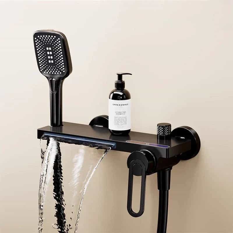Kraan badkamer bad waterval handdouche - Zwart - Messing s3f3776f0aed64042ab4603582589fbd7o a1bb49dd 03b4 473e ba22 2bb288b5b462