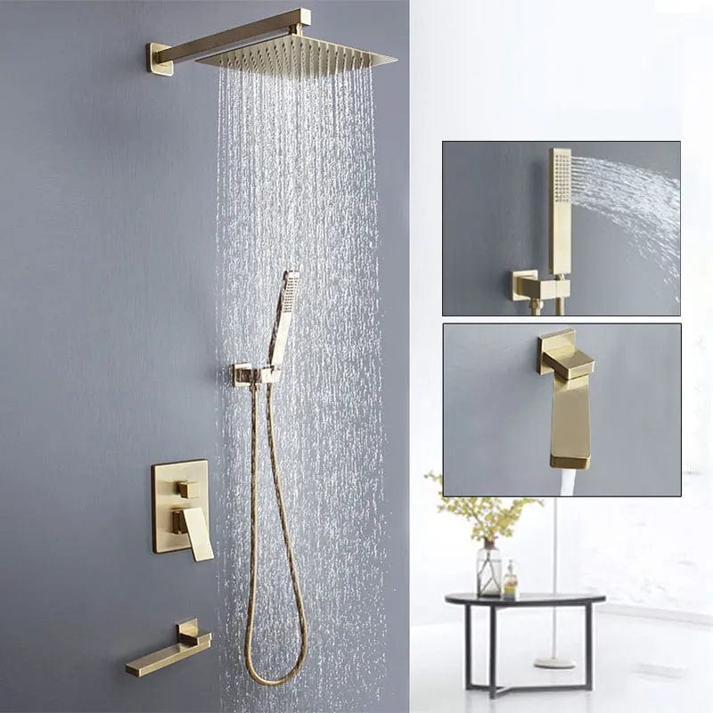 Kraan badkamer badkolom met handdouche - Goud - Messing s420d344f2da44865930b5de3aee44365k e9026ef6 8828 4bc0 ab4a 6184f6008f40