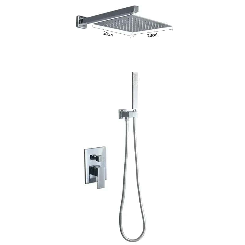 Kraan badkamer douchekolom handdouche - Zilver - Messing image8 11ecd16c c7a7 4b39 b72d e643ab48809e