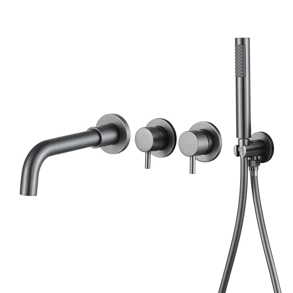 Kraan badkamer wandmontage inbouw handdouche - Zilver - Messing a f455a20b bd71 4fb1 a3e5 30906927d7bf