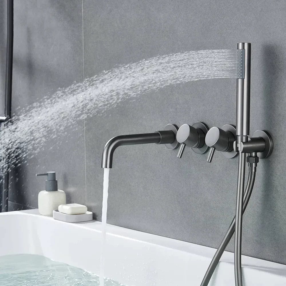 Kraan badkamer wandmontage inbouw handdouche - Zilver - Messing g b147aef5 df36 400f 8474 1f0da9c8550e