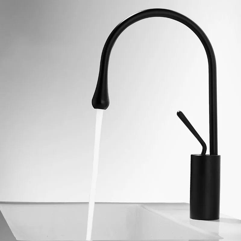 Kraan badkamer wastafel afgerond druppelontwerp - Zwart - Messing s0a669543859648b7b3d30074af5c0b4d5 2d15f083 2e13 4739 b8a3 847faa30353c
