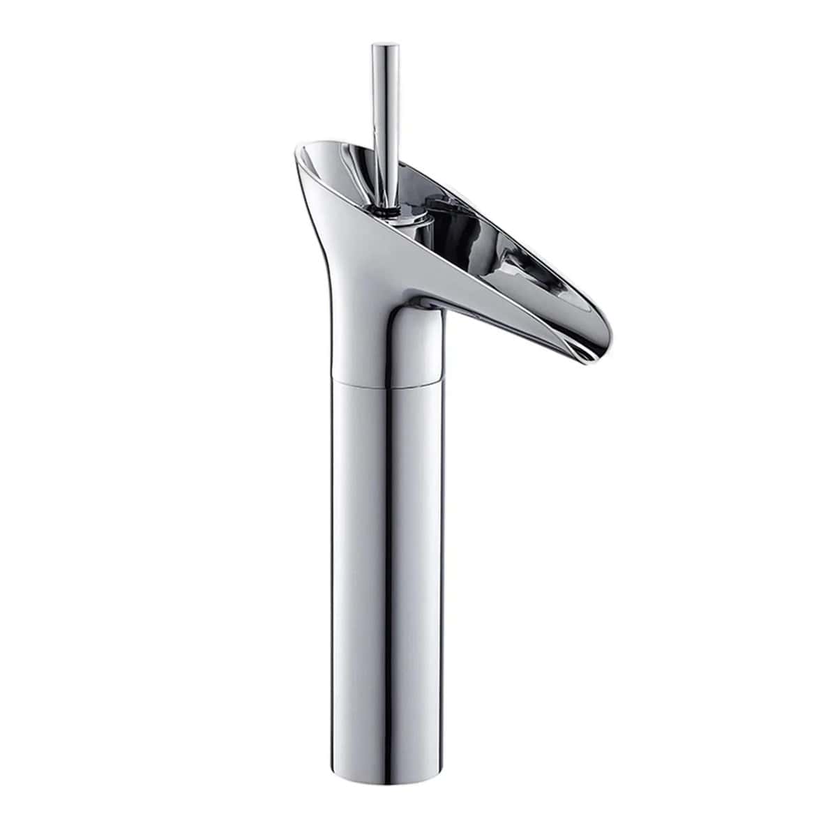 Kraan badkamer wastafel bamboe waterval - Zilver - Messing 14 f203b8f0 3a5b 4f75 9454 fd9edb724b95