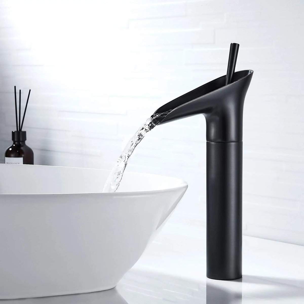 Kraan badkamer wastafel bamboe waterval - Zwart - Messing sfa4fa88cea4049f981753e81aab2805eh a731e7b0 538b 4ea3 bc15 77ab0d8533ce