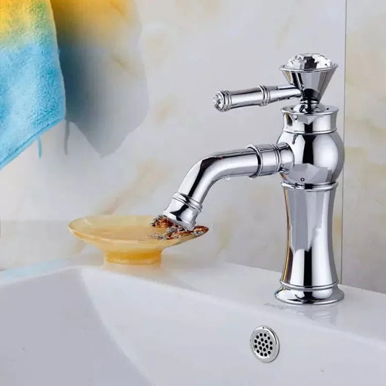 Kraan badkamer wastafel diamant - Zilver - Messing sad3787d15abd416ab880c57e11591724m 64cfd64f 8980 4c64 87ea b495875db77c