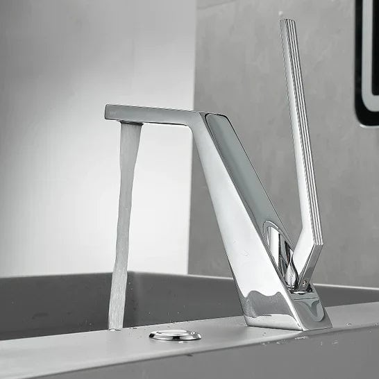 Kraan badkamer wastafel mengkraan modern design - Zilver 5 48d207a7 5022 4072 a667 f68b0ca88044