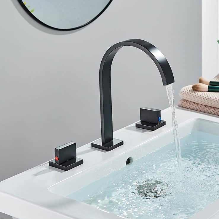 Kraan badkamer wastafel minimalistisch verlengde handvatten - Mat zwart - Messing hb3cc0568da5b4e728ca5f68a6062e62a2 89047d68 98b9 4033 be98 eaa7c6b1f276