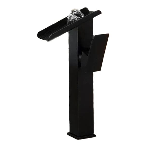Kraan badkamer wastafel rechthoekig watervalontwerp - Zwart - Messing image10 copie 78139ed3 d4a8 4475 9679 da454e140f7b