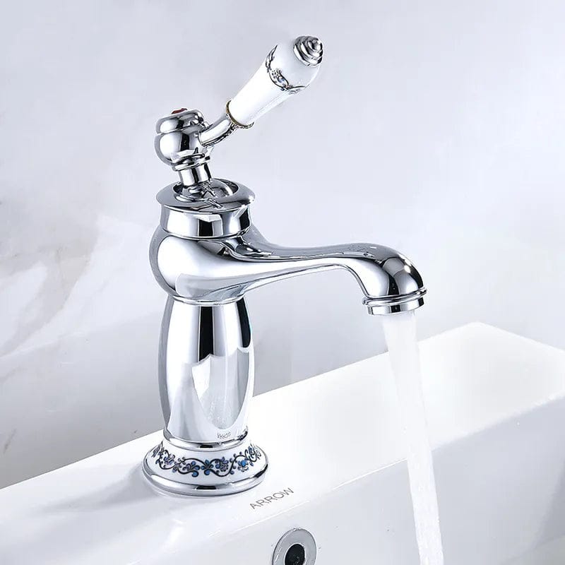 Kraan badkamer wastafel retro keramische handgreep - Zilver - Messing sf06fec298b3347df9539ed726abdcad5o bc91de30 246d 448d a50e 5b4f6fb7c7d5