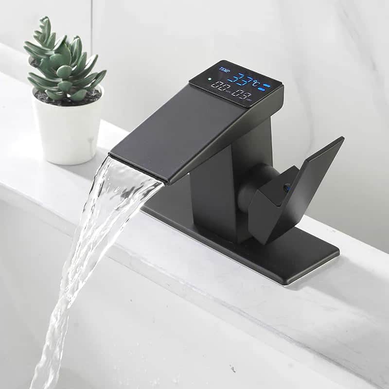 Kraan badkamer wastafel thermostatisch digitale display - Zwart - Messing image0 b0823d90 983e 4d04 99d5 8c4ddd29de34