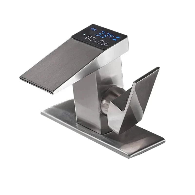 Kraan badkamer wastafel thermostatisch met digitale display - Zilver - Messing s7e0d81dcd96b4d09946c4ae99a70f5a2d ac71b2bd b8c7 4f2c 8531 e379095340f6