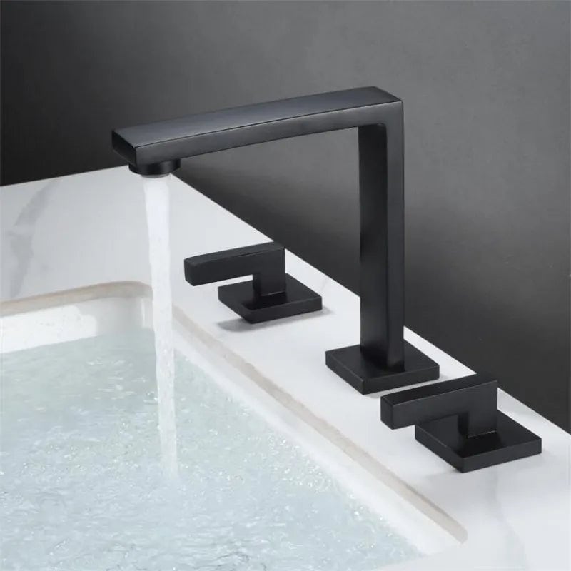 Kraan badkamer wastafel verlengde handgrepen - Zwart - Messing s39ab1c63ec314b3f8aef57933498d3f7o 37fdea83 fd11 4e75 85db 54fd9152e775