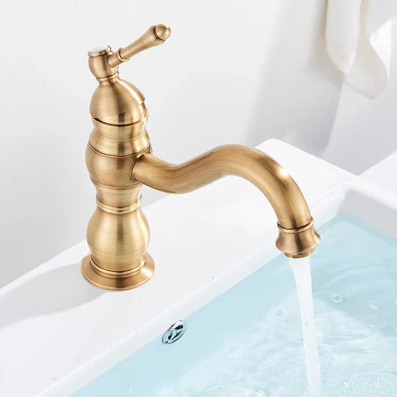 Kraan badkamer wastafel vintage mengkraan retro - Goud - Messing 4 3f5b06d7 db1f 4eb7 b5f6 fe520154998f