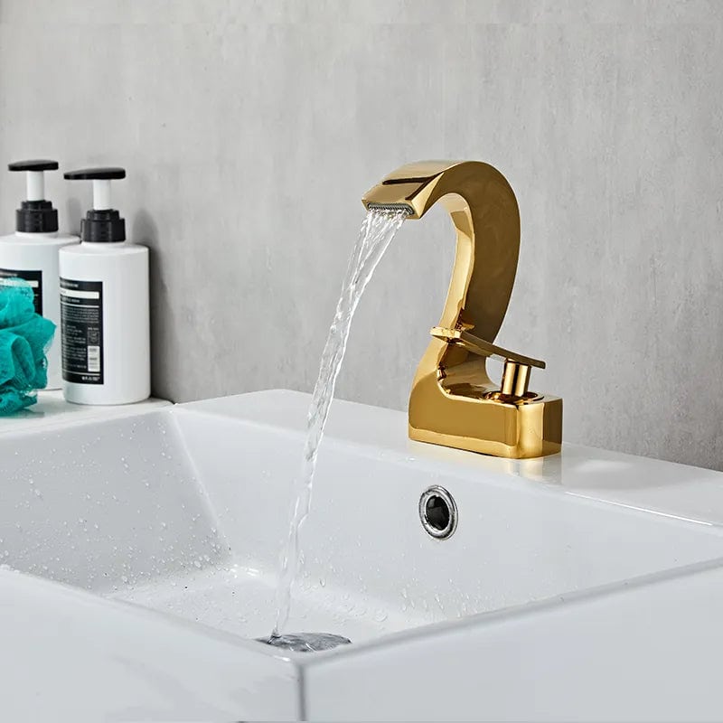 Kraan badkamer wastafel zwaan ontwerp - Goud s326e4f8de8084786bbe6c8b4228d4baab 11a6f998 64f1 4561 acee 9d7eaf516250