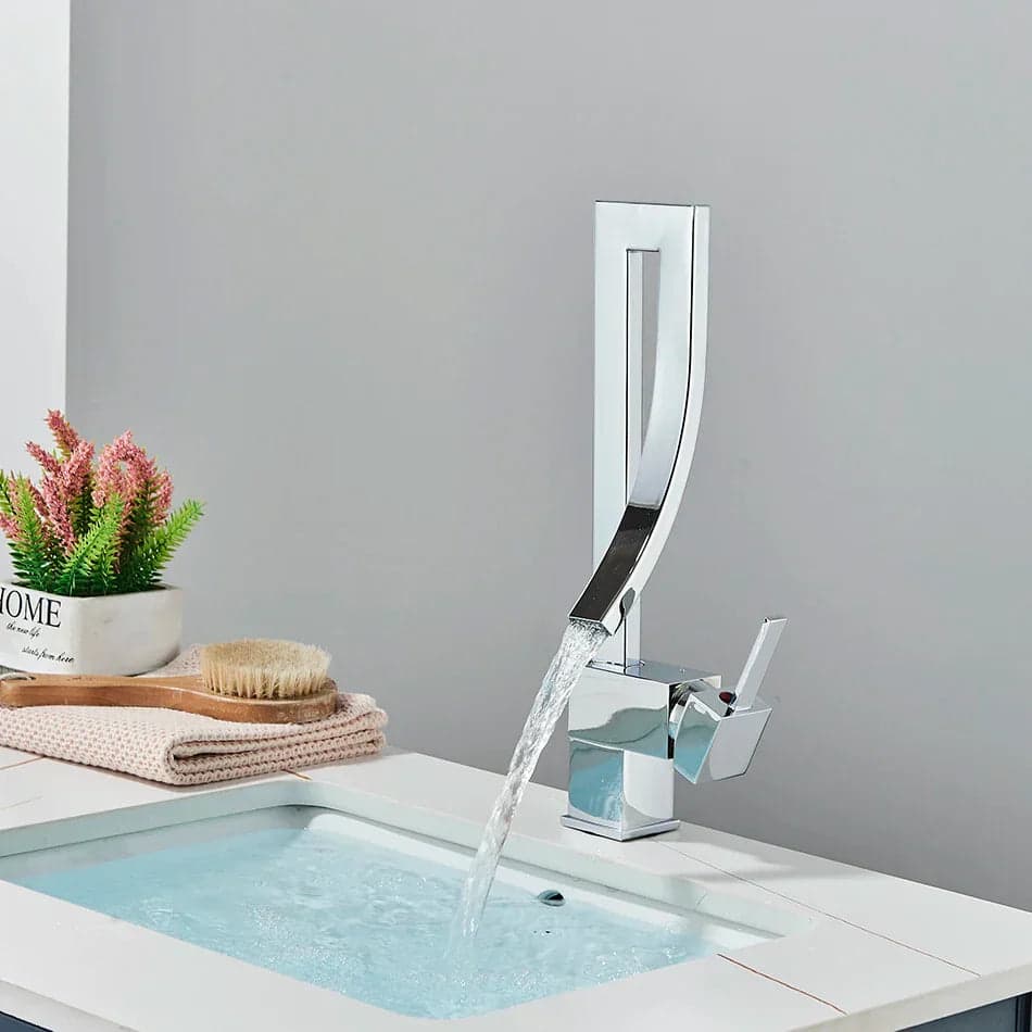 Kraan hoge wastafel badkamer design - Zilver - Messing s742d97479d43493cbbc34960bca11526e c933cb1e 4c99 4ac7 beb1 ac819207dc7e