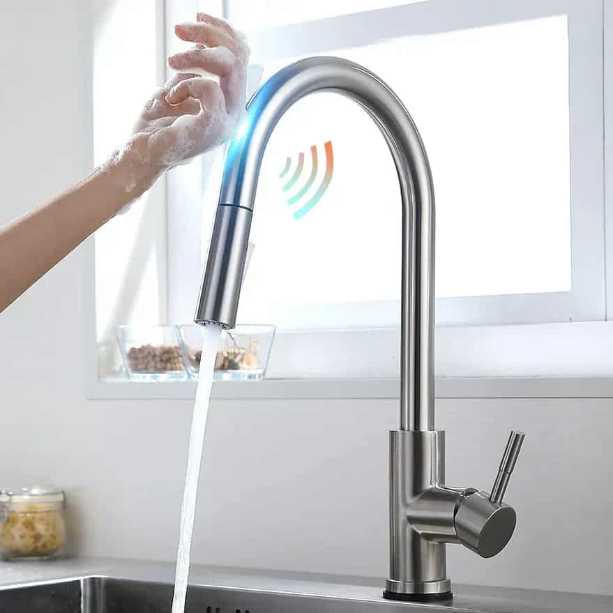 Kraan keuken gootsteen design mengkraan aanraakgevoelig draaibaar - Zilverkleurig image5 a5dcb55a 3856 46de 93ac 3aa6a03d73c2