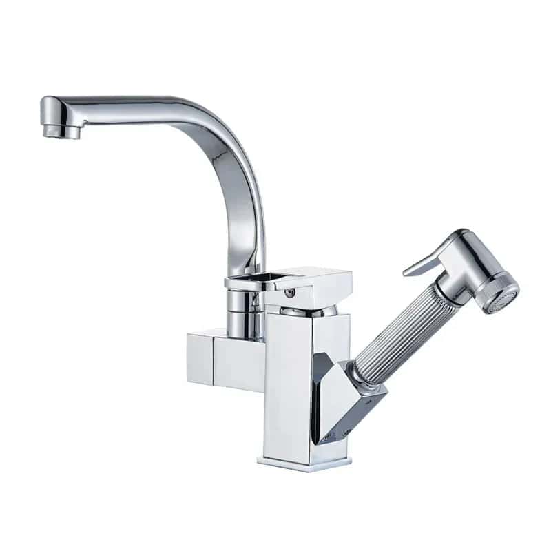 Kraan keuken gootsteen design mengkraan flexibele sproeikop pistool - Zilver - Messing 12 7af850df fd79 4cd3 973c 118b0adc0547
