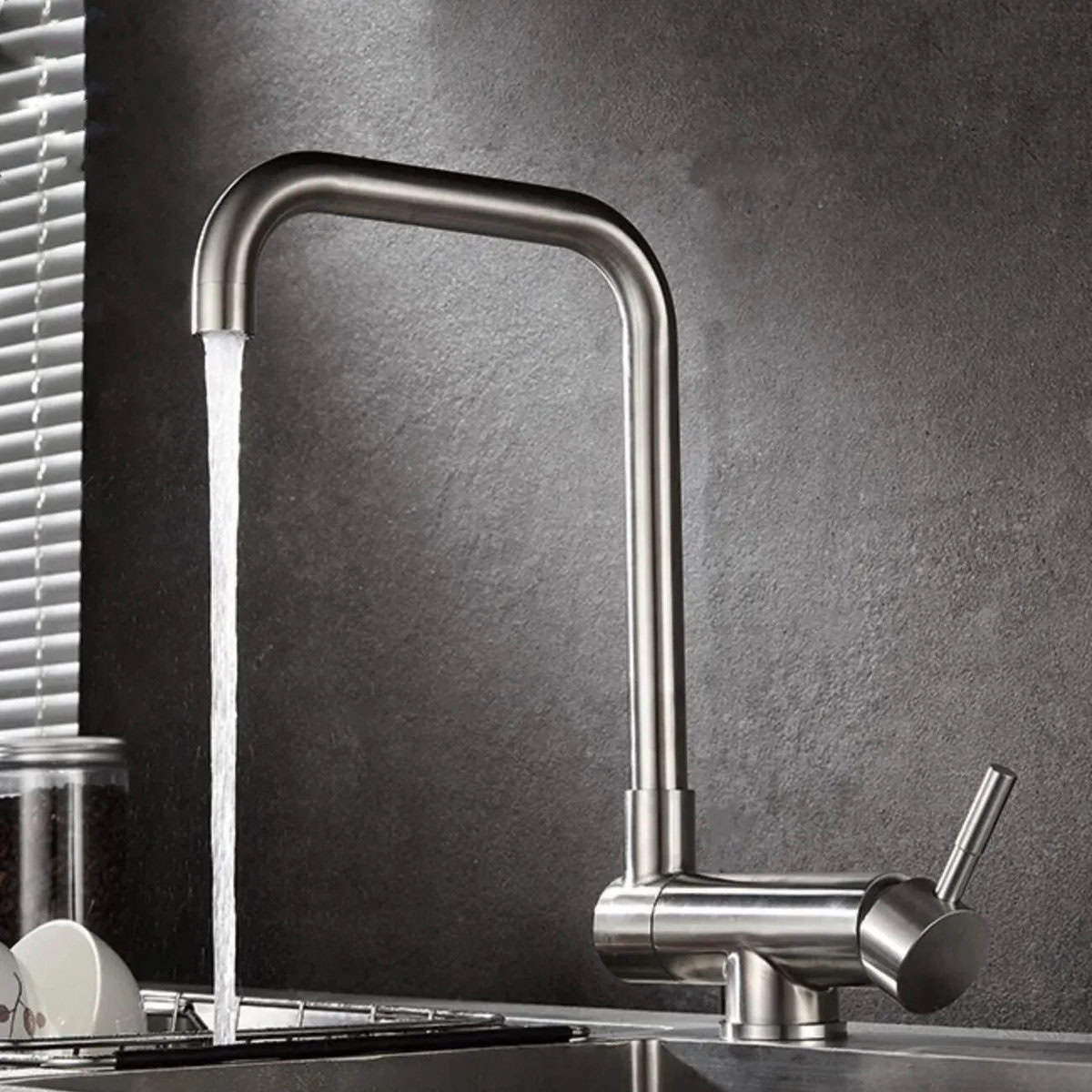 Kraan keuken gootsteen draaibaar opvouwbaar mengkraan - Zilver image14 c0485a6f 0196 4c99 8ad8 33fe7bcd1460