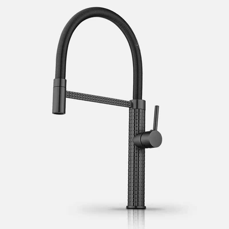 Kraan keuken gootsteen flexibel design met textuur - Zwart - Messing s1410133282414d29bccc67515e791d8ef ea084a0d 1308 425d b29e 97cf44a205a1