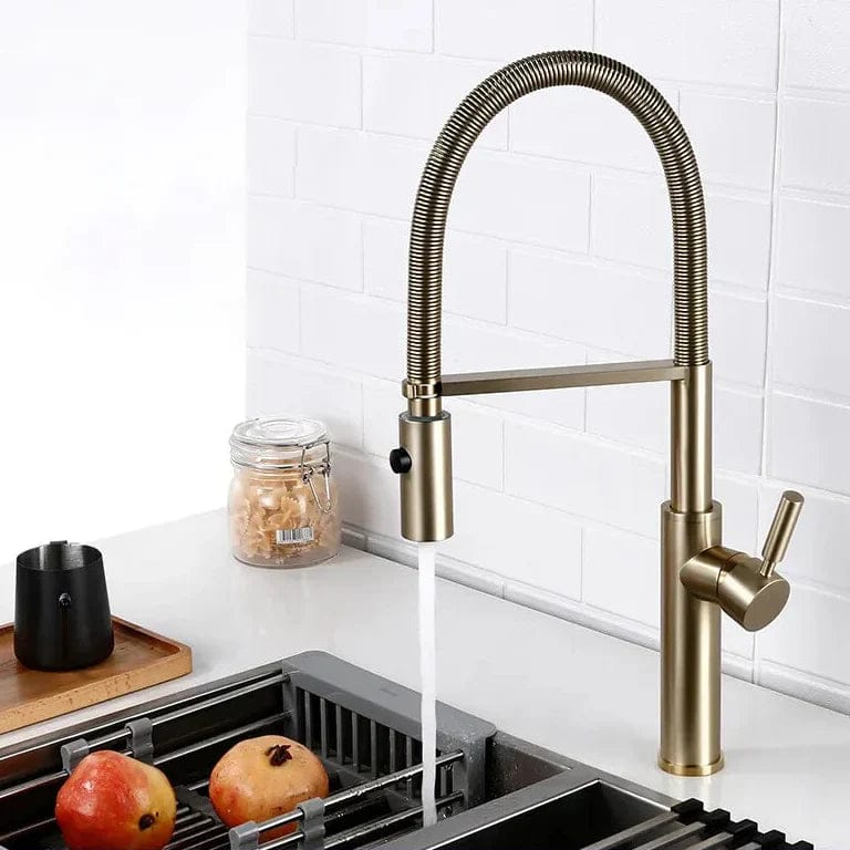 Kraan keuken gootsteen flexibele douchekop ontwerp - Goud - Messing image10 564e6054 dbd3 45de 91c5 2a80cb559c56