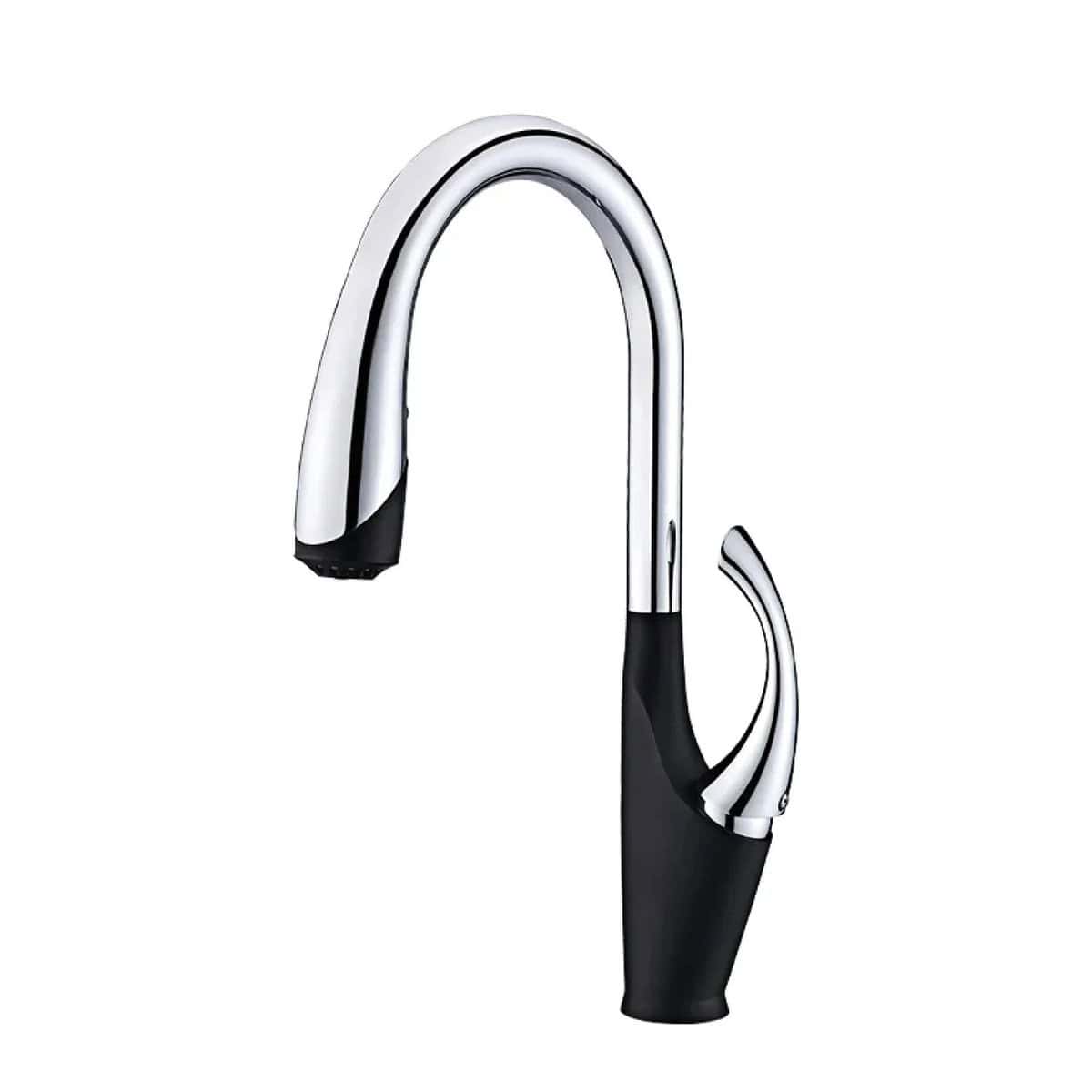 Kraan keuken gootsteen modern ontwerp flexibele douchekop - Zwart / Zilver - Messing 4 0d9ec2c9 1a07 47af 9133 430d58c94771