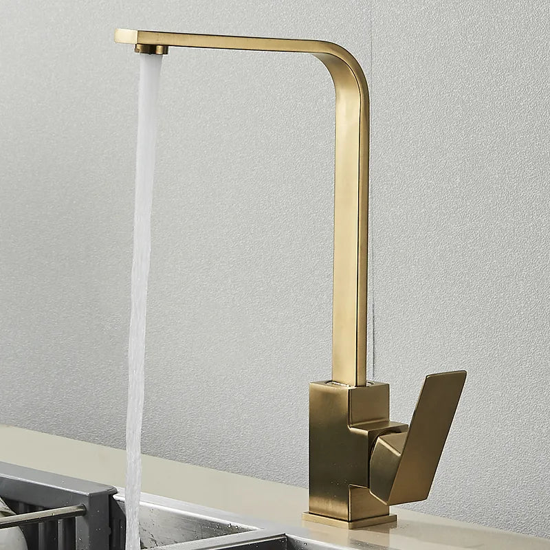 Kraan keuken gootsteen platte afwerking mengkraan rechthoekig - Goud - Messing s37395508dc0d4e42a86fa6187f68d617d 0e8e58c1 0d13 48f5 80cb c02dc31fab1b