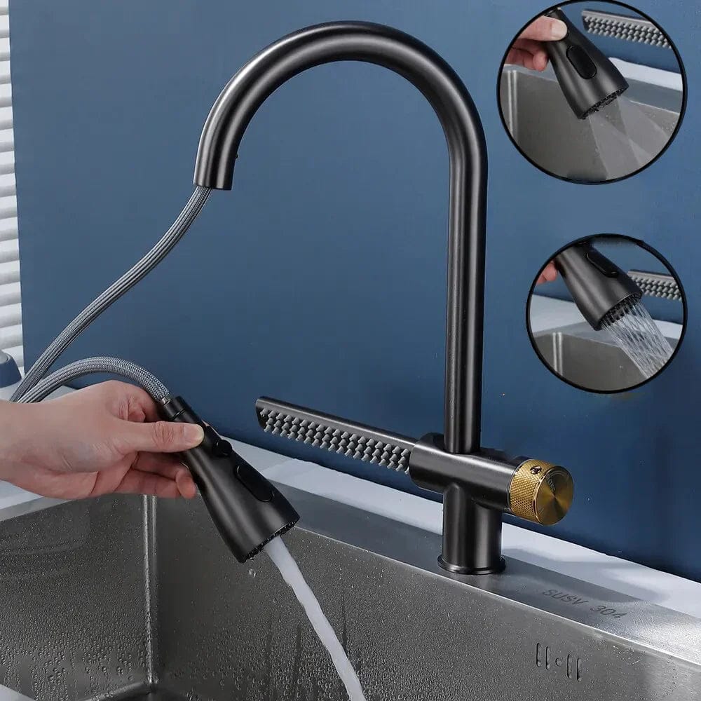 Kraan keuken gootsteen waterval flexibele douchekop - Zwart - Messing s062f3d2579ba4e1db3f5f77de3997f49k dcec5791 1ac5 47fa b998 cce763c41a67