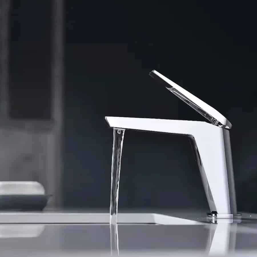 Kraan minimalistische badkamer wastafelmengkraan - Zilver - Messing 20 809a5677 94da 46a4 8bce 07d0479c2366