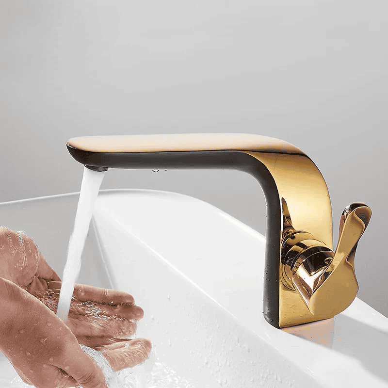 Kraan moderne tweekleurige badkamer wastafel - Zwart Goud - Messing s009ef9ee071c4410a542f8871936d550c 59ebf8d4 2b4b 4e89 8719 5aa2d932a5b6