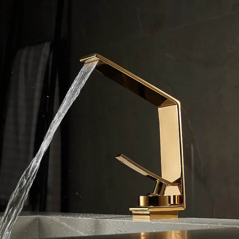 Kraan ontwerp wastafel badkamer waterval - Goud - Messing s34446fb912fd46aebb4911244eb9cc04k f63b0178 4e2f 477b 8176 87c228172a12